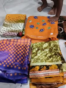 Assorted Sarees 6 pish new unused georgette saree