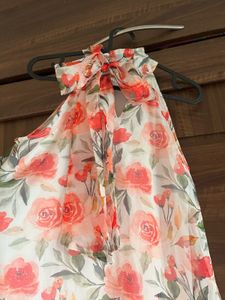 Floral Print Halter Neck Dress