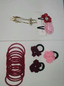 Cute Hair Accessories &amp; Bangles Set