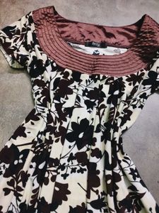 Vintage Floral Print Balloon top