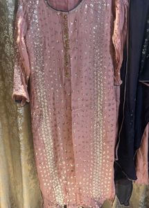 Sparkling Pink Kurta Set with Dupatta