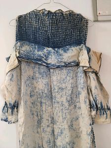 Off-the-Shoulder Bleach Dress