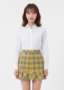 Korean imported Plaid Skirt with Ruffle