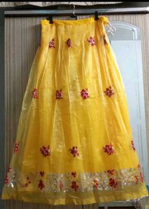 Vibrant Yellow Embroidered Lehenga Choli