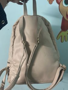 Max Brand Quilted Beige Backpack