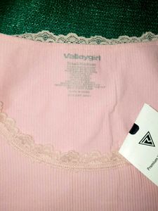 Vintage Rayno Pink Ribbed Top