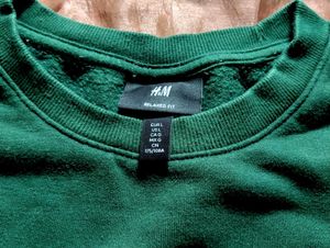 H&amp;M Teal Green Sweatshirt | Relaxed Fit