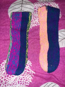 Self Knitted Winter Socks