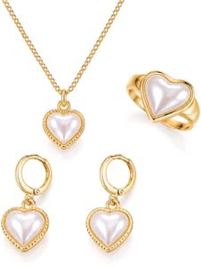 Heart Pearl Jewellery Set