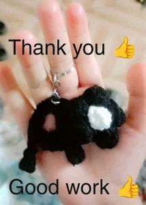 Cute Floral Beaded Keychain