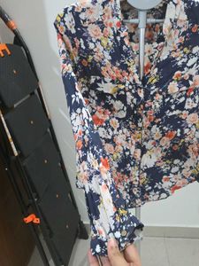 Floral Print Button-Up Shirt