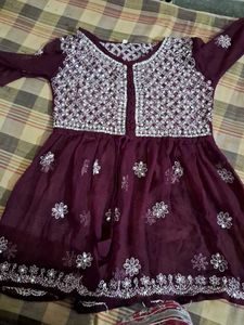Chikankari Kurta Sharara Set with dupatta