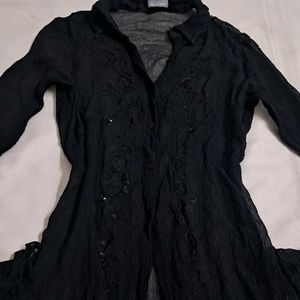 Y2k Vintage Gothic Fairy Desi Chatpata Black Top
