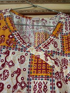 Short Printed Kurti | 100% Cotton | Size L