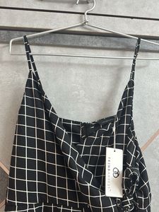 Chic Grid Print Jumpsuit