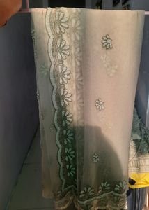 Beautiful Pista Colour Lehnga With Padded Blouse A