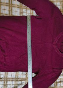 Maroon V-Neck Sweater