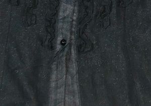 women's Black Embroidered Button-Up Shirt