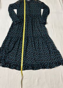 Chic Printed Long Sleeve Midi Dress