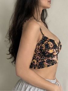 Paisley Print Crop Top Bralette