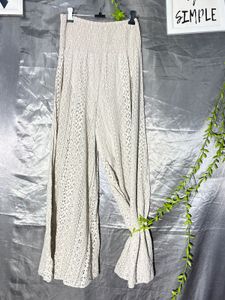 Bohemian Crochet Palazzo Pants