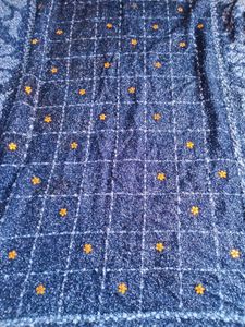 Vintage Blue Floral Grid Cardigan