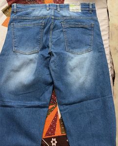 blue straight fit jeans - 34 size