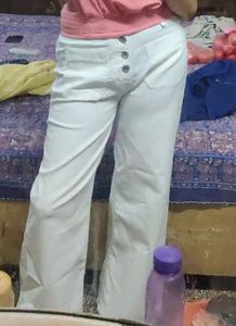 Wide Leg White Pants