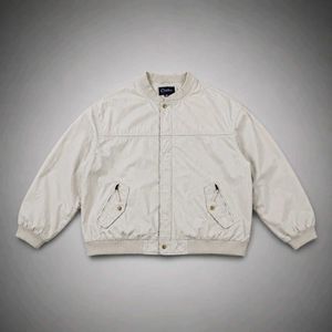 Men's Beige Bomber Jacket