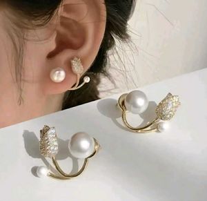 Elegant Pearl and Crystal Earrings