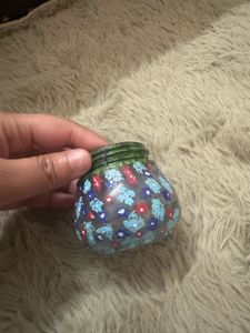 Hand-Painted Decorative Jar