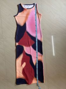 Abstract Print Midi Dress . size - S
