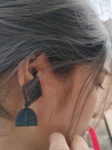 Black Jhumka Earrings