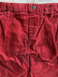 Uniqlo Red Corduroy Mini Skirt For Stylish Girls