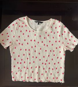 Chic Polka Dot Smocked Top