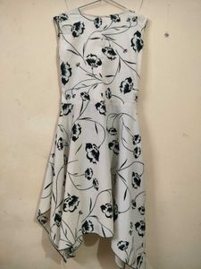 Midi Floral Print umbrella cut Dress