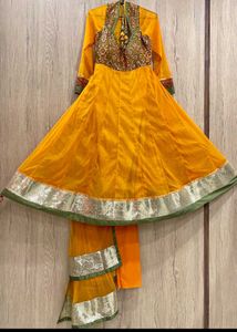 Anarkali Frock Bottom With Dupatta  Size Xxl