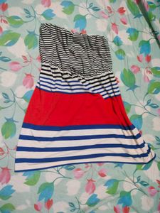 Strapless Striped Sundress