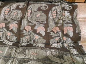 Elegant Mustard Saree with Floral Border