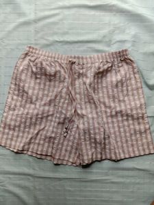 Plaid Drawstring Shorts