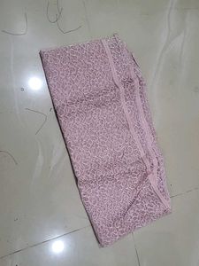Elegant Pink Lace Dupatta