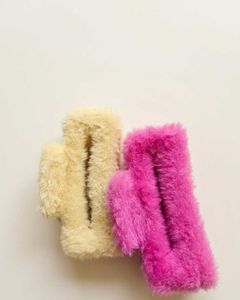 Faux Fur Claw Clips Set