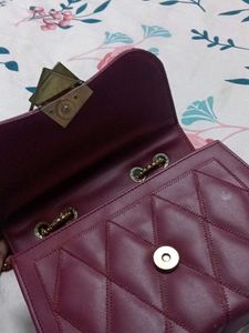 Quilted Chain Sling Bag