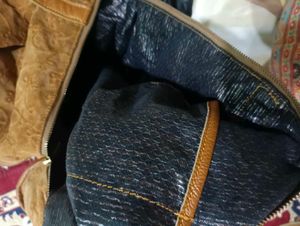 Brown Embossed Hobo Bag