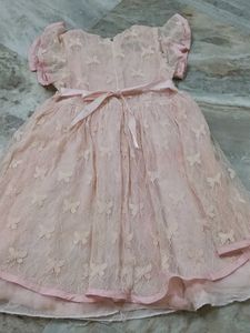 Pink Butterfly Girls Dress