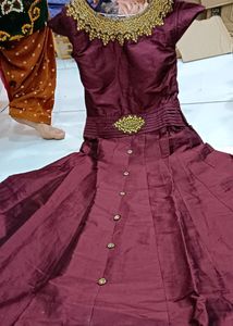 Dark Maroon Wedding Guest Gown