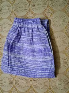Purple Striped Straight Palazzo Pants