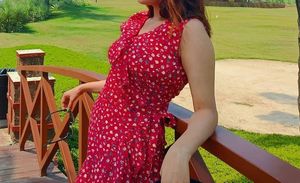 Women Red Colour Wrap Dress