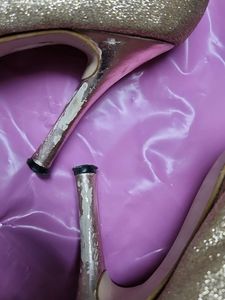 Veruchka by Payal Kothari Og Gold Glitter Heels