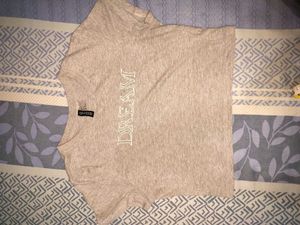 Grey "DREAM" Graphic T-Shirt